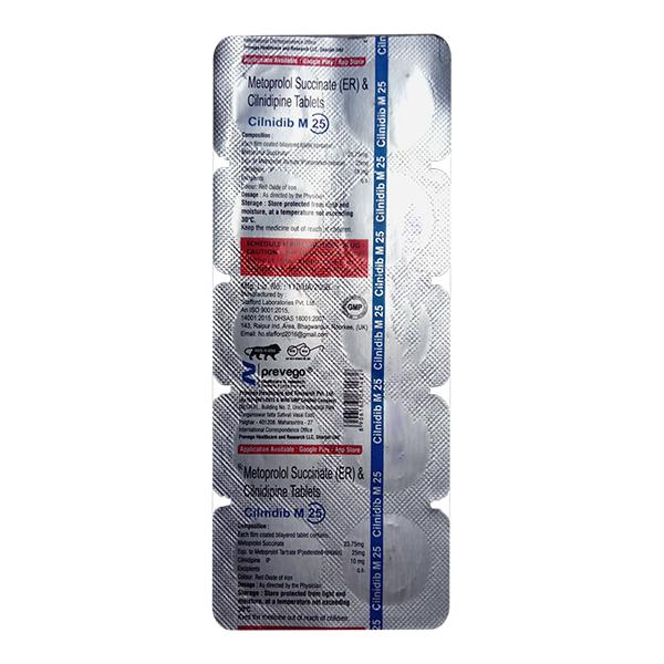 CILNIDIB M 25 Tablet 10's