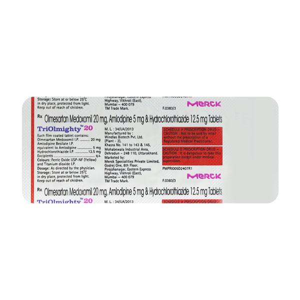 Triolmighty 20mg Tablet 10'S