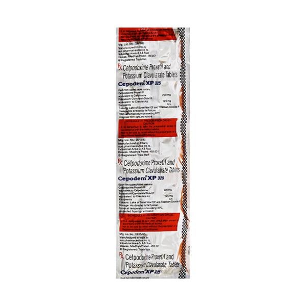 Cepodem XP 325mg Tablet 10'S