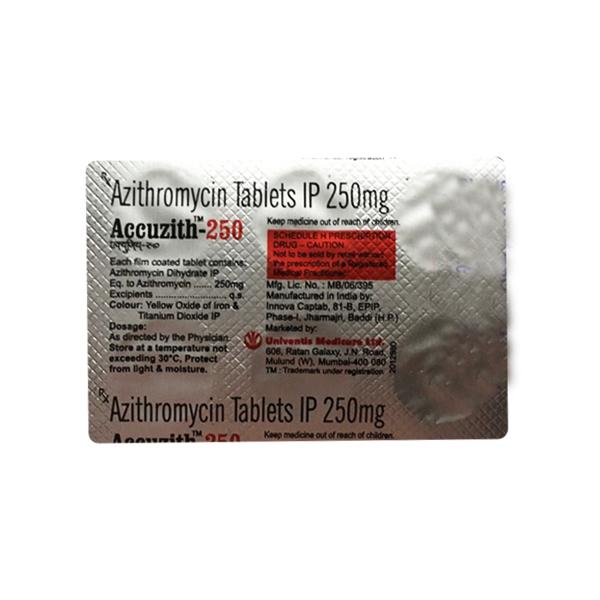 ACCUZITH 250mg Tablet 6's