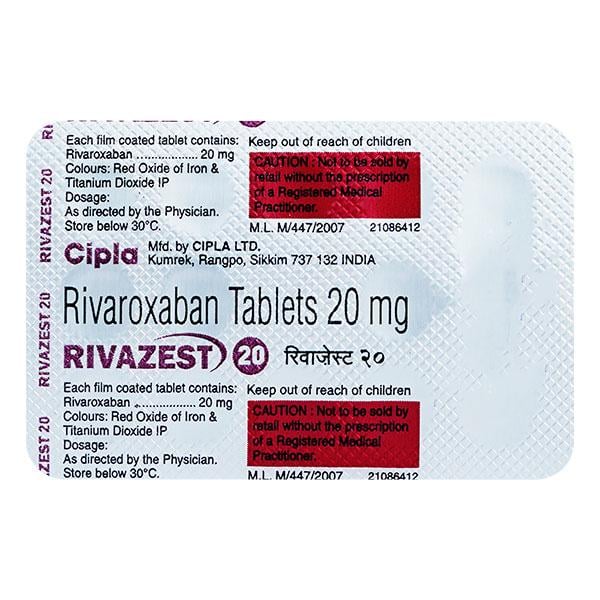 RIVAZEST 20 Tablet 14's