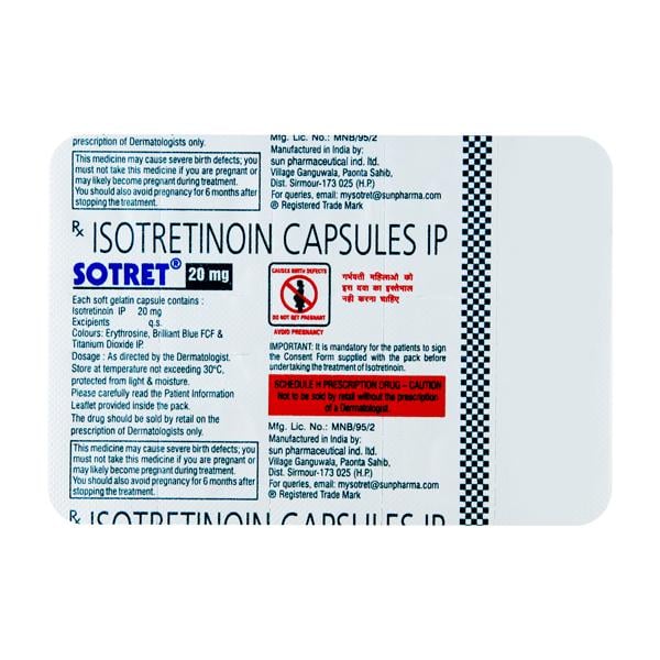 Sotret 20mg Capsule 10'S