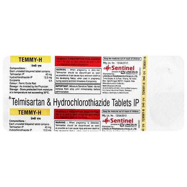 Temmy H 40/12.5mg Tablet 10'S