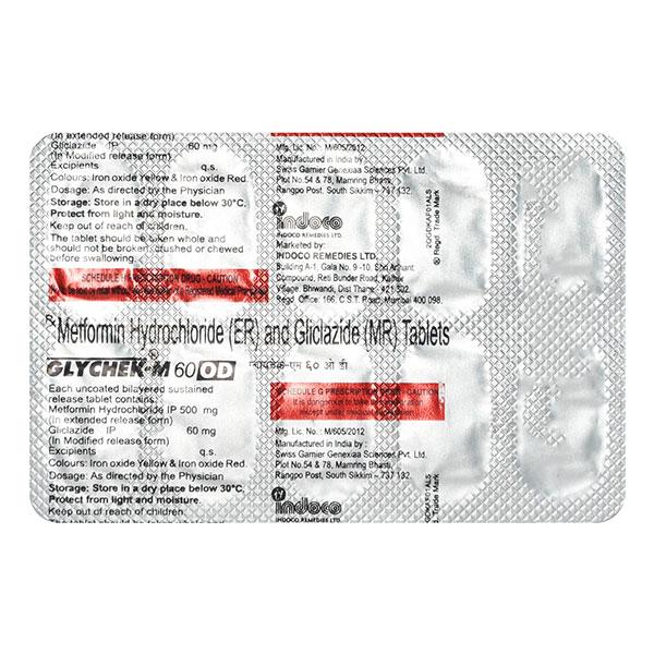 Glychek M 60 OD Tablet 10'S