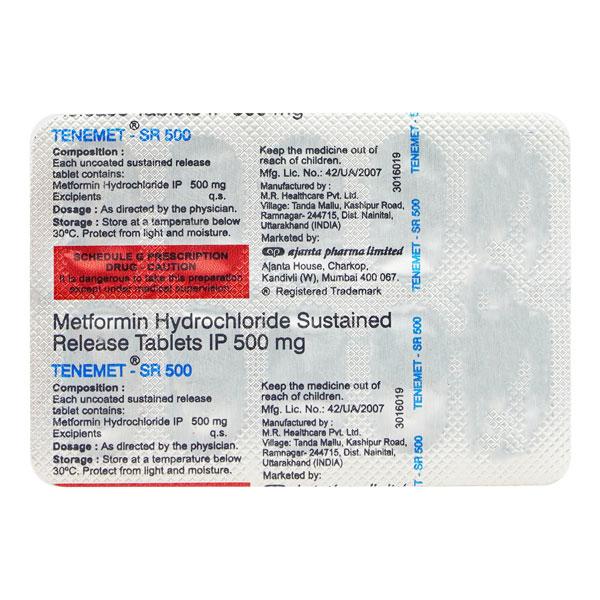 TENEMET SR 500mg Tablet 10's