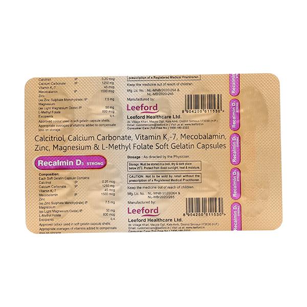 RECALMIN D3 STRONG Softgel Capsule 10's