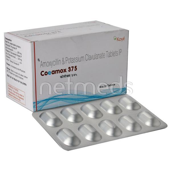 Coeamox 375mg Tablet 10'S