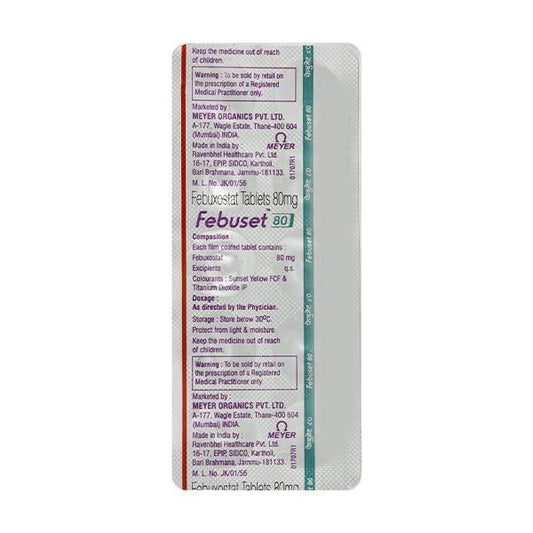 Febuset 80mg Tablet 10'S