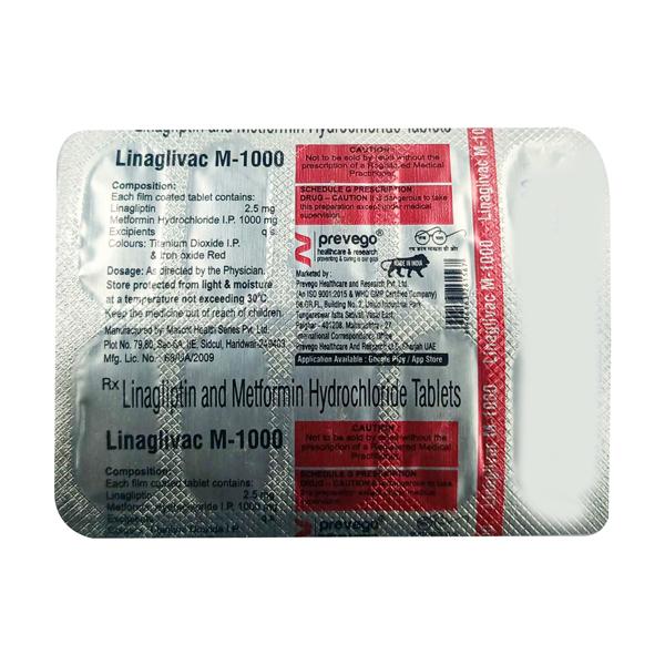 LINAGLIVAC M 1000 Tablet 10's