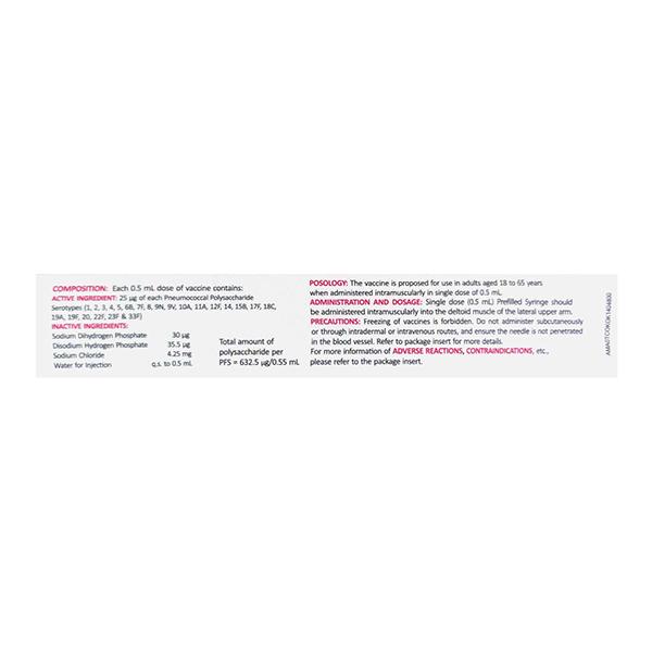 VAXIBOON 23 Prefilled Syringe(Pfs) 0.5ml