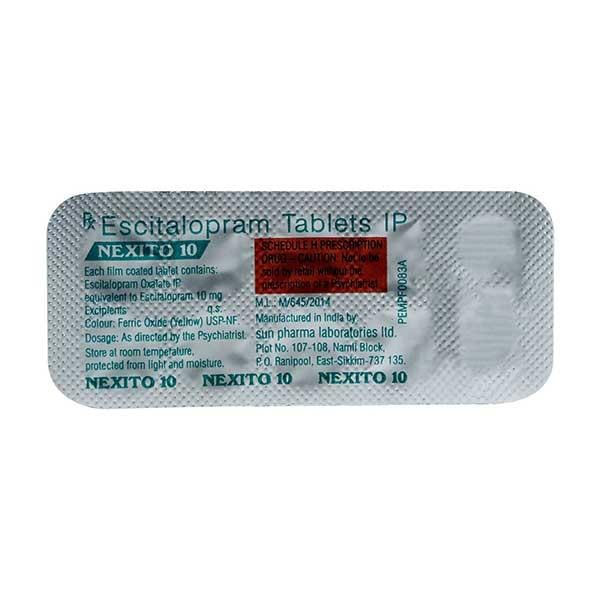 Nexito 10mg Tablet 10'S