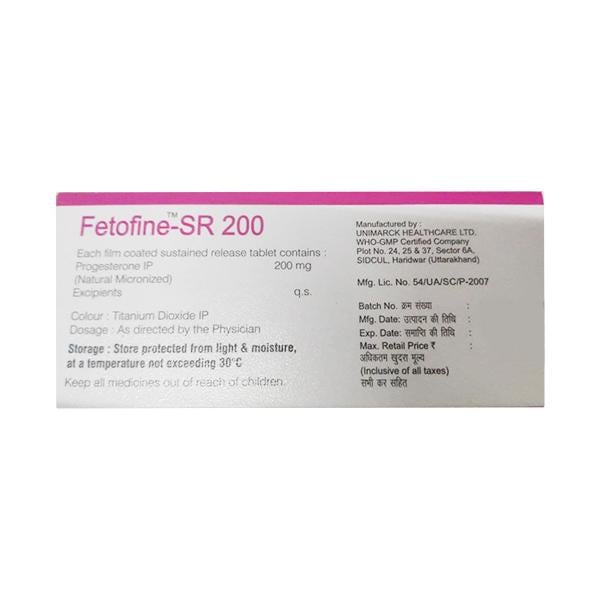 FETOFINE SR 200 Tablet 10's