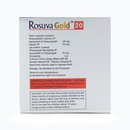 Rosuva Gold 20mg Capsule 10'S