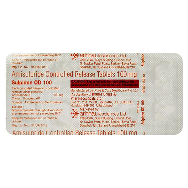 Sulpidon OD 100mg Tablet 10'S