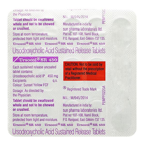 Ursocol Sr 450Mg Tablet 15's