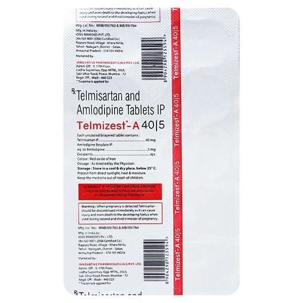 TELMIZEST A 40 Tablet 10's