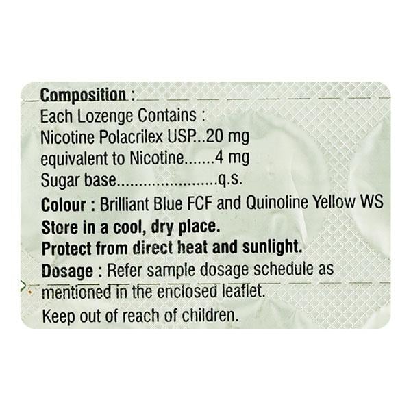 NOSMOK MINT FLAVOUR 4mg Lozenges 12's