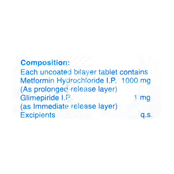 Glimulin MF Forte 1mg/1000mg Tablet 15'S