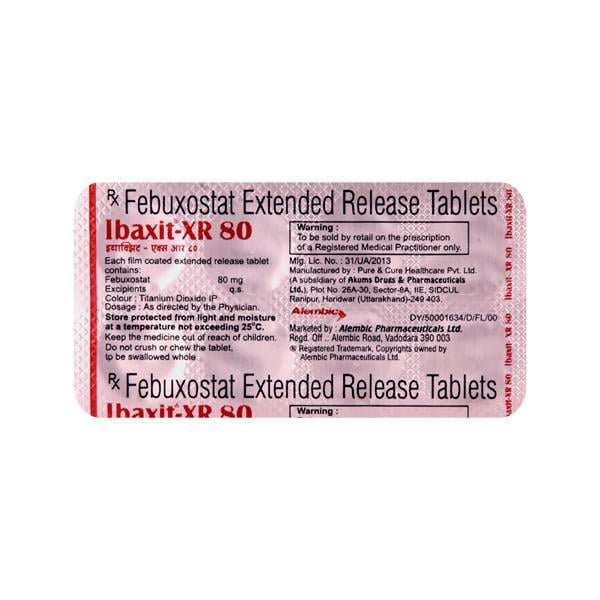 Ibaxit XR 80mg Tablet 10'S