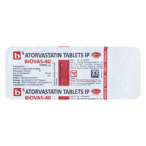 Biovas 40mg Tablet 10'S