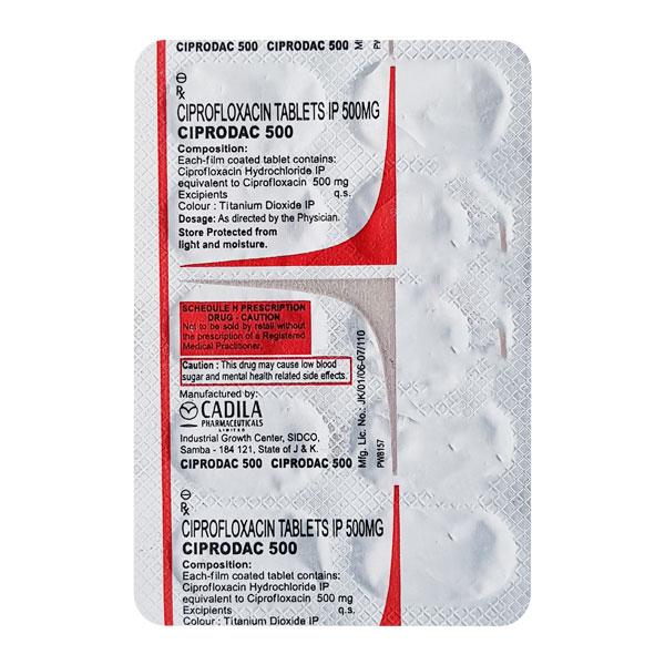 Ciprodac 500mg Tablet 10'S