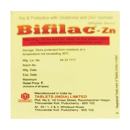 Bifilac ZN Delicious Pineapple Flavour 1gm Powder 15'S