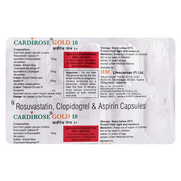 Cardirose Gold 10mg Capsule 10'S