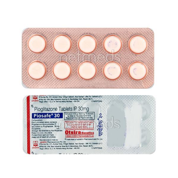 Piosafe 30mg Tablet 10'S