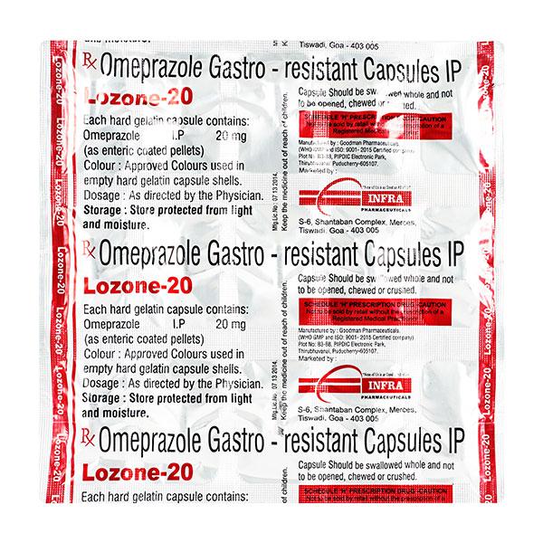 Lozone 20mg Capsule 15'S