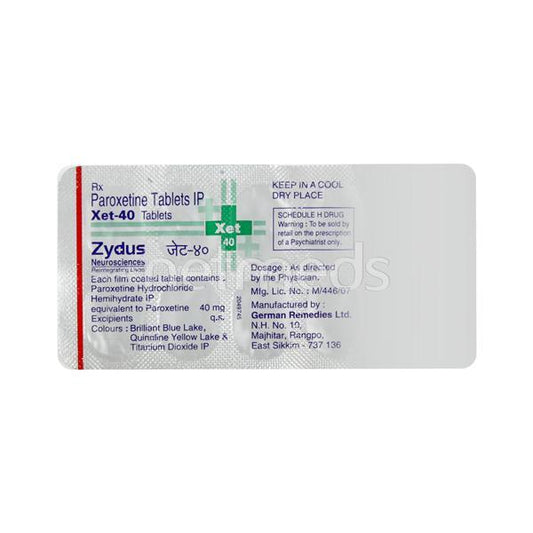 XET 40mg Tablet 10'S