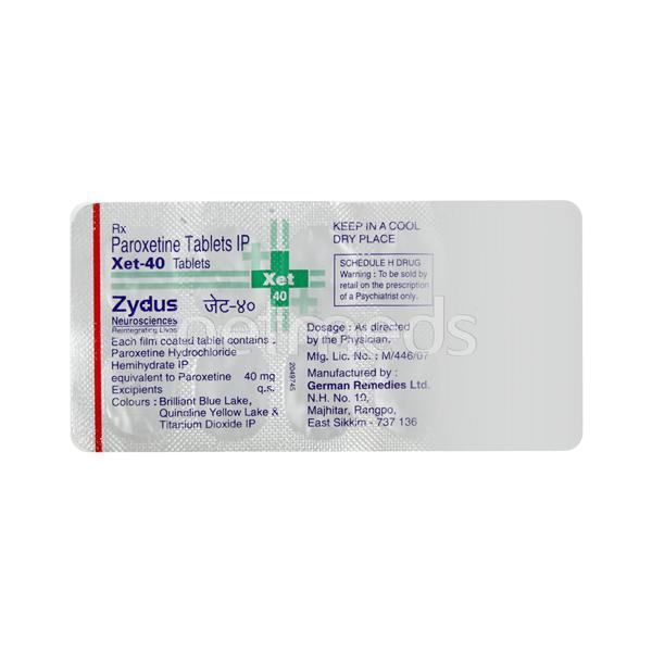 XET 40mg Tablet 10'S