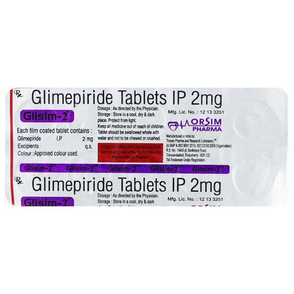 GLISIM 2mg Tablet 10's
