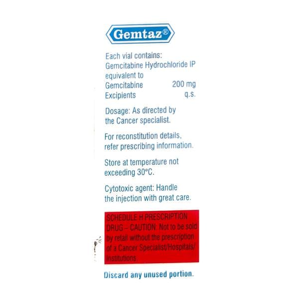 Gemtaz 200mg Injection 1's