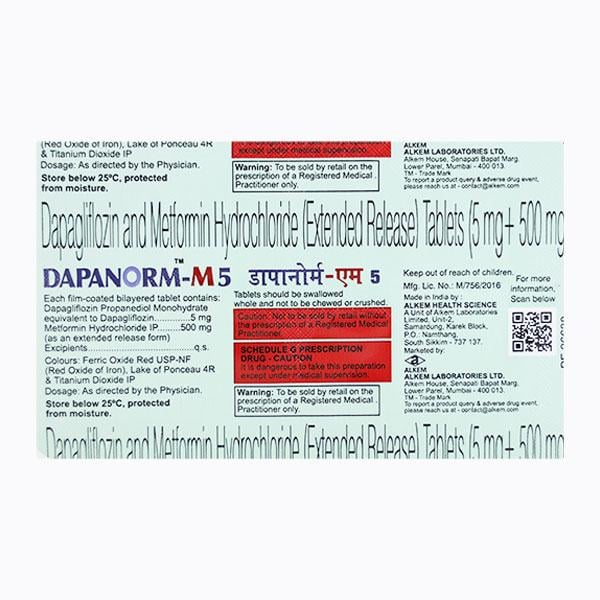 DAPANORM M 5 Tablet 10's