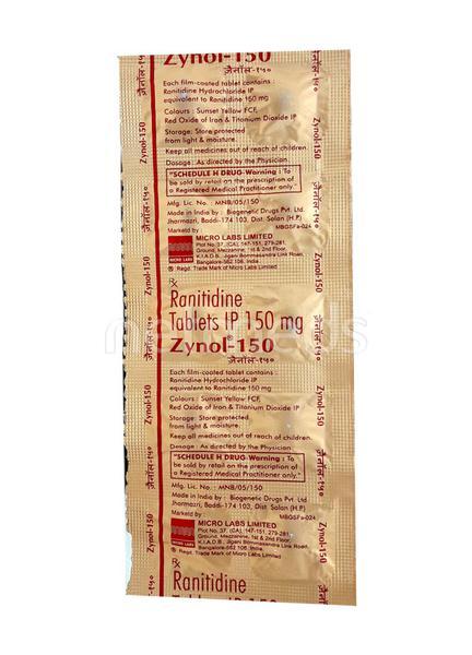 Zynol 150mg Tablet 10'S