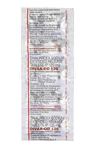 Divaa OD 125mg Tablet 10'S