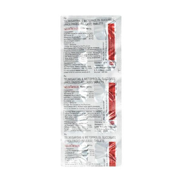 Tazloc Beta 25mg Tablet 10'S