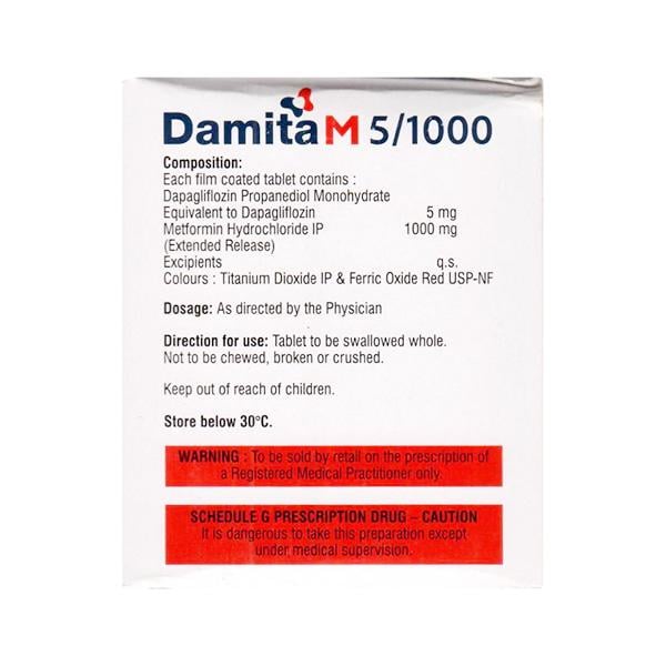 DAMITA M 5/1000mg Tablet 15's