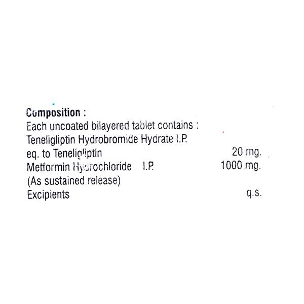 GLIPTEL M 1000mg Tablet 10's