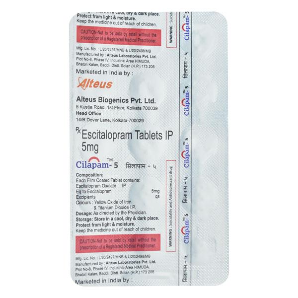 CILAPAM 5 Tablet 15's