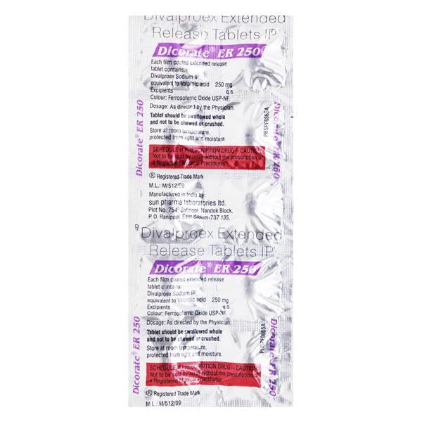 Dicorate ER 250mg Tablet 10'S