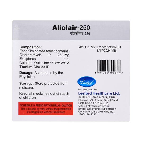 Aliclair 250mg Tablet 4'S