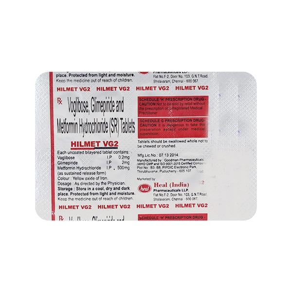 HILMET VG 2mg Tablet 10's