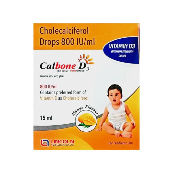 CALBONE D3 FORTE MANGO FLAVOUR 800iu Drops 15ml