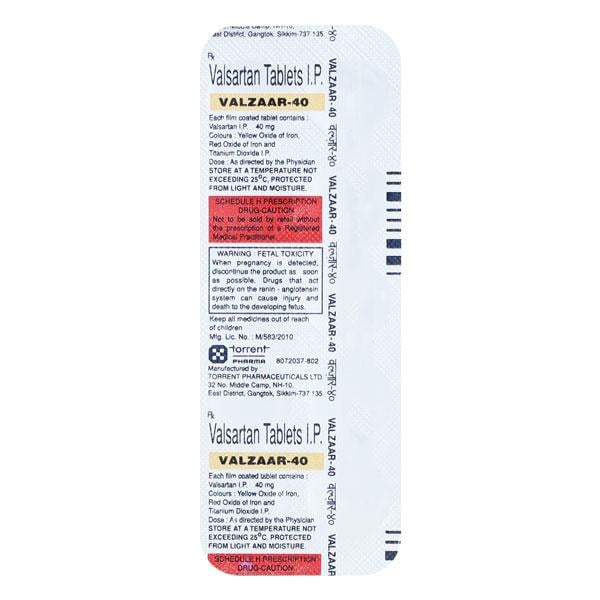 Valzaar 40mg Tablet 10'S