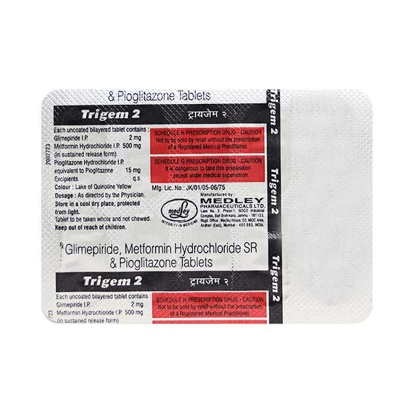 Trigem 2mg Tablet 10'S