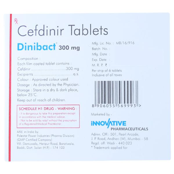 DINIBACT 300mg Tablet 6's