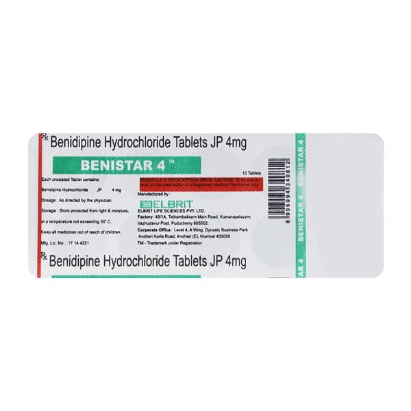 BENISTAR 4mg Tablet 10's