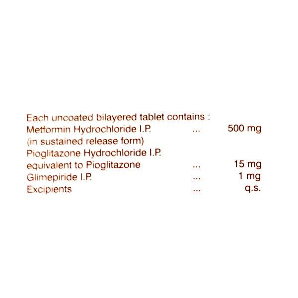 GLYCIPHAGE PG 1mg Tablet 15's