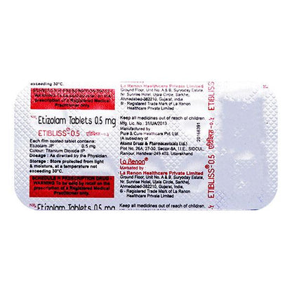 Etibliss 0.5mg Tablet 10'S